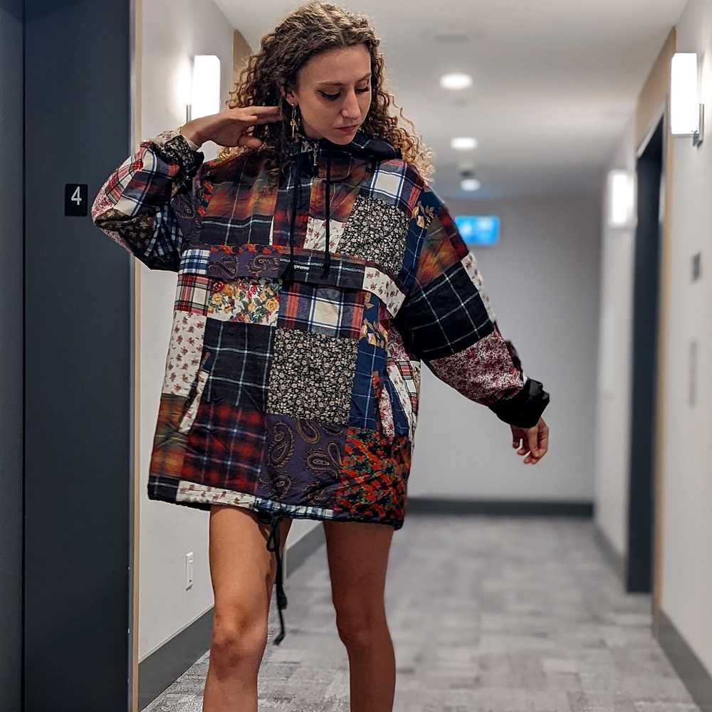 Supreme patchwork jacket size XL